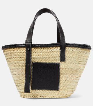 Loewe x Paula's Ibiza + Leather-Trimmed Basket Bag