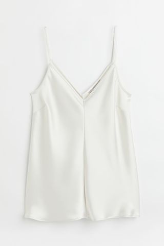 H&M + Satin V-Neck Camisole Top