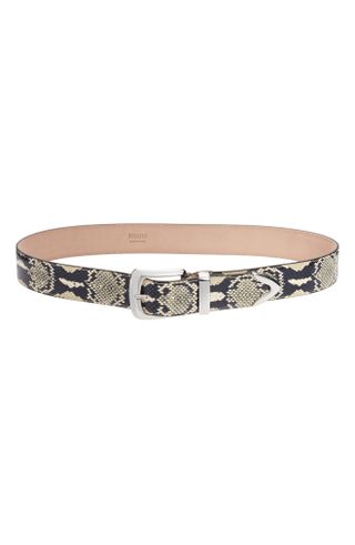 Khaite + Snake Print Leather Belt