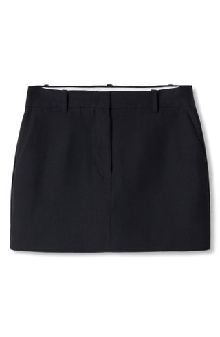 Mango + Wool Blend Straight Miniskirt