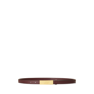 Polo Ralph Lauren + Logo Leather Skinny Belt