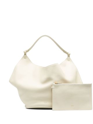 Khaite + White The Medium Lotus Leather Tote Bag