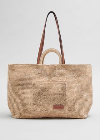 & Other Stories + Large Woven Straw Tote