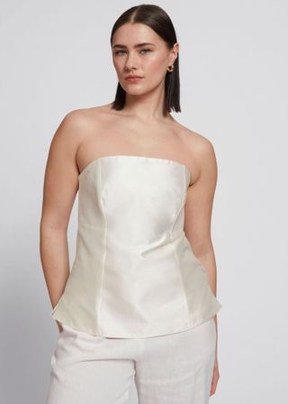 & Other Stories + Fitted Mulberry Silk Tube Top