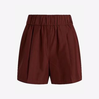 Express + Super High-Waisted Pleated Pull-On Shorts