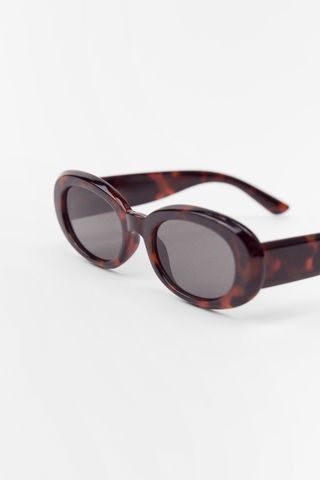 Zara + Oval Tortoiseshell Effect Sunglasses