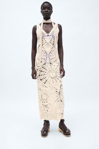Zara + Crochet Cut-Out Dress