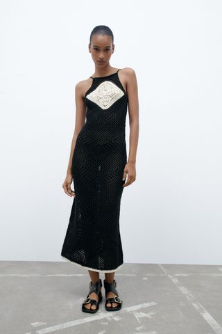 Zara + Knit Crochet Dress