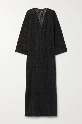Nili Lotan + Della Crocheted Cotton Midi Dress