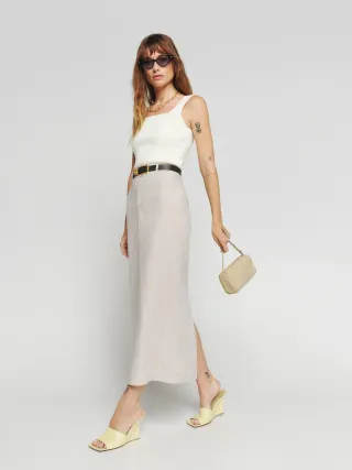 Reformation + Gia Linen Skirt