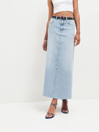 Reformation + Kass Maxi Denim Skirt