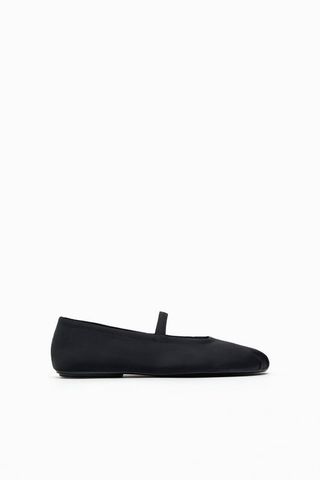 Zara + Fabric Ballet Flats