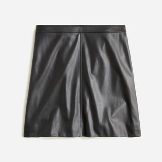 J.Crew + Faux-Leather Mini Skirt