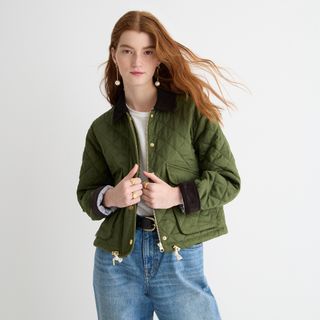 J.Crew + Limited-Edition New Cropped Quilted Barn Jacket