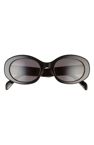 Celine + Triomphe 52mm Oval Sunglasses