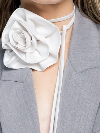 Etsy + Creamy White Flower Choker Satin Rose Choker Necklace