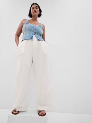 Gap + Linen-Cotton Pleated Pants