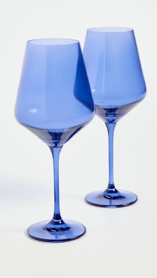 Estelle Colored Glass + Stemware Set of 2