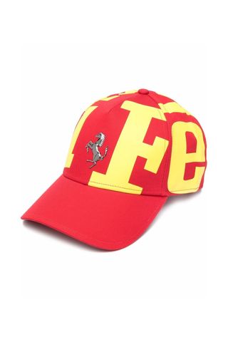 Ferrari + All-Over Logo-Print Baseball Cap