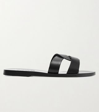 Ancient Greek Sandals + Desmos Cutout Leather Slides