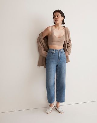 Madewell + The Perfect Vintage Wide-Leg Crop Jean in Cresslow Wash