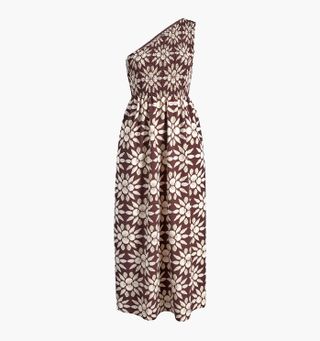 Hill House Home + The Thea Nap Dress in Chocolate Shell Mosaic Crepe