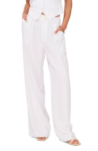 1.State + Side Button Tab Wide Leg Pants