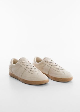 Mango + Contrast Sole Leather Sport Shoes