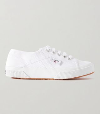 Alaïa + Superga + Cotton-Canvas Sneakers