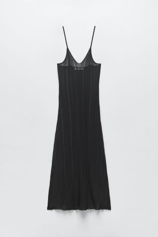 Zara + Semi Sheer Knit Dress