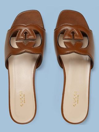 Gucci + Women's Interlocking G Cut-Out Slide Sandal