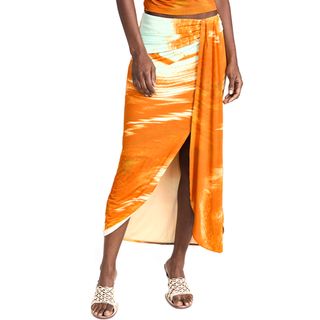 Simkhai + Gwena Marble Printed Jersey Skirt