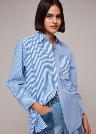 Whistles + Millie Stripe Oversized Shirt