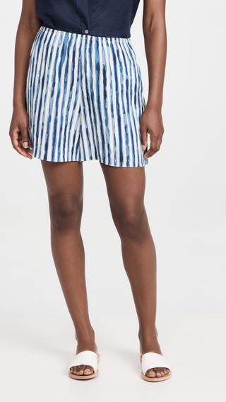 Vince + Painterly Stripe Pull on Shorts