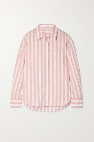 Frankie Shop + Lui Striped Cotton-Poplin Shirt