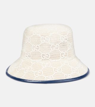 Gucci + GG Cotton Crochet Bucket Hat