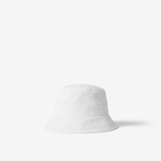 Burberry + Denim Bucket Hat in White