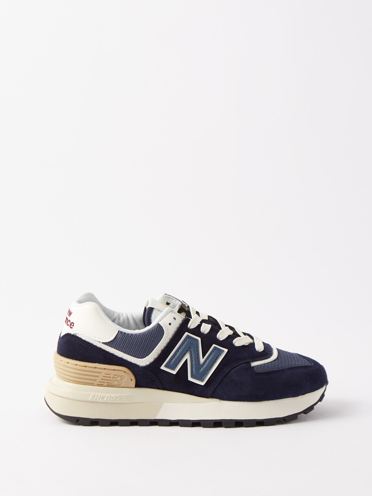 New Balance + 574 Legacy Leather and Mesh Trainers