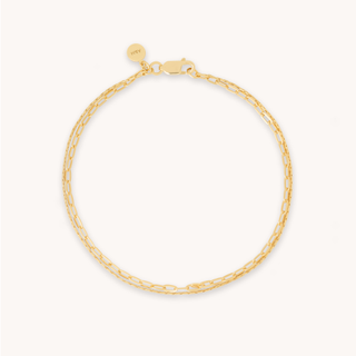 Astrid And Miyu + Double Chain Bracelet in Gold