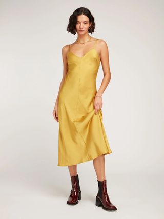 Omnes + Marianne Midi Dress in Yellow