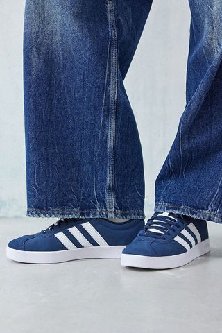 Adidas + Navy Vl Court 2.0 Trainers
