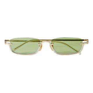 Gucci Eyewear + GG Square-Frame Gold-Tone Sunglasses