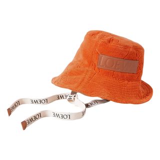 Loewe x Paula's Ibiza + Anagram Canvas and Leather-Trimmed Terry Bucket Hat