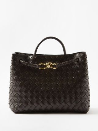 Bottega Veneta + Andiamo Medium Intrecciato-Leather Handbag