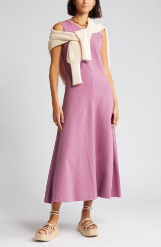 Nordstrom + Sleeveless Cotton Blend Dress