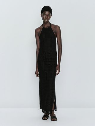Massimo Dutti + Crochet Halter Dress