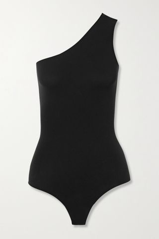 Commando + Ballet One-Shoulder Stretch-Jersey Thong Bodysuit