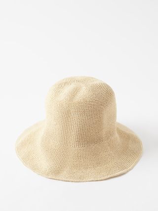 Toteme + Slouched-Brim Raffia Hat