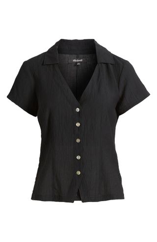 Madewell + Notched V-Neck Button-Up Top