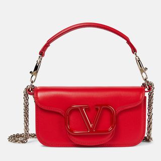 Valentino Garavani + Locò Medium Leather Shoulder Bag